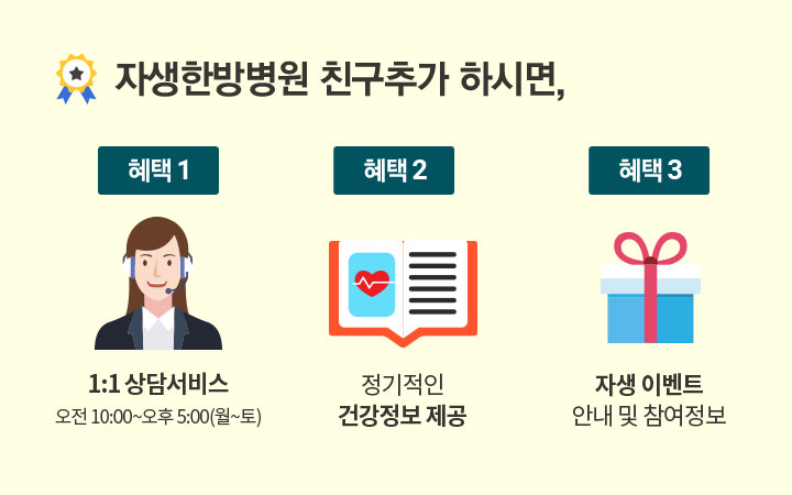 자생한방병원 카카오톡 상담 서비스 OPEN! - 설명2